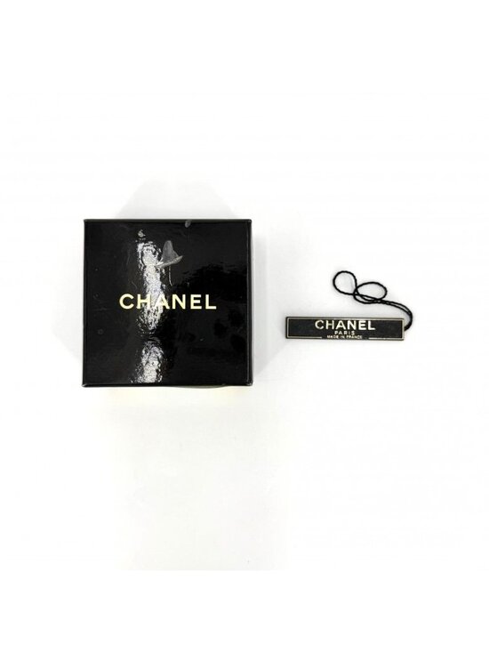 Chanel Earrings CC Logo Round Vintage Gold Plated